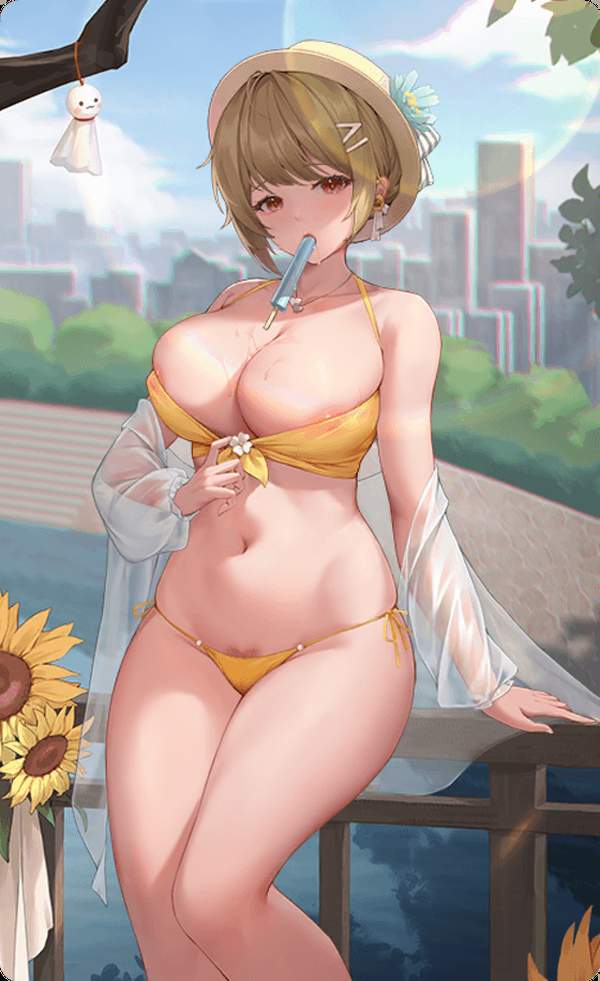 【濃い毛や】陰毛丸出しでお菓子食ってる女子達の二次エロ画像【27枚目】