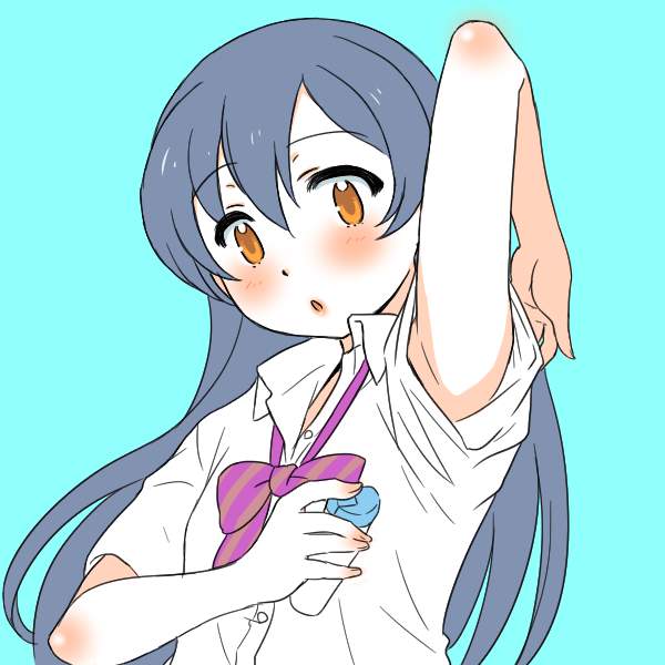 【汗マネジメントの日】ワキに制汗スプレー使ってる女子達の二次エロ画像【13枚目】