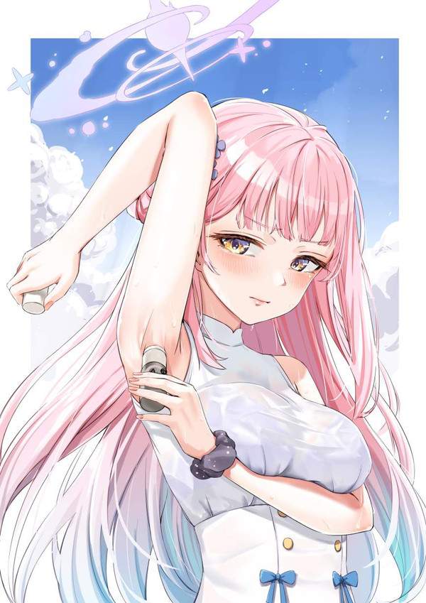 【汗マネジメントの日】ワキに制汗スプレー使ってる女子達の二次エロ画像【16枚目】