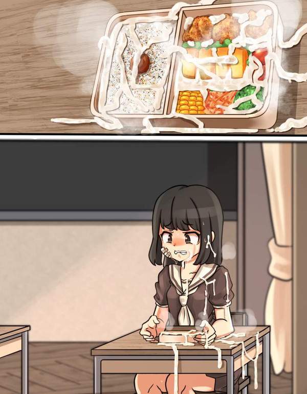 【実話】ザーメンぶっかけられた弁当食ってる女子達の二次エロ画像【3枚目】