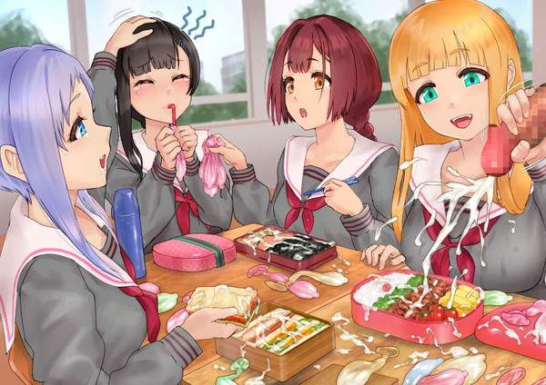 【実話】ザーメンぶっかけられた弁当食ってる女子達の二次エロ画像【9枚目】