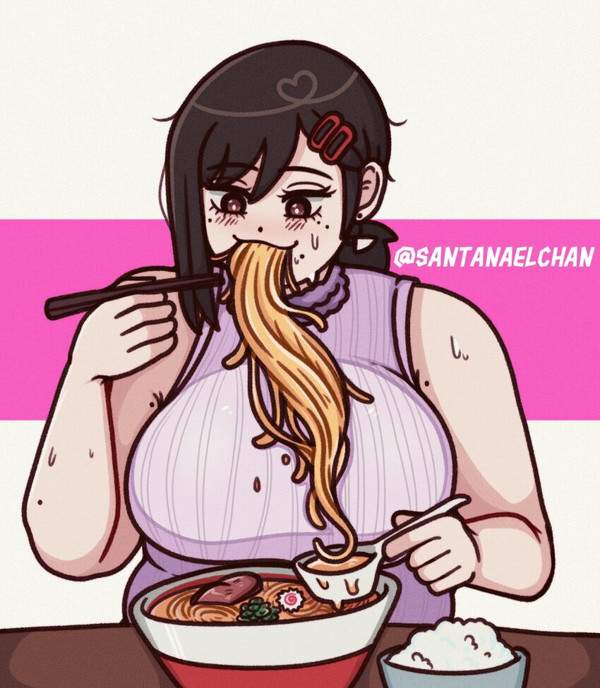 【ラーメンの日】美味しそうにラーメンすすってる女子達の二次エロ画像【12枚目】