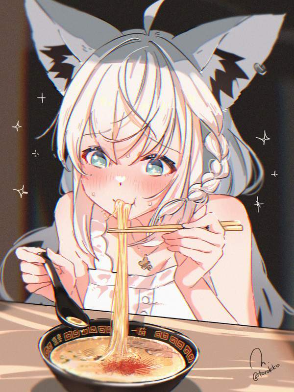 【ラーメンの日】美味しそうにラーメンすすってる女子達の二次エロ画像【16枚目】
