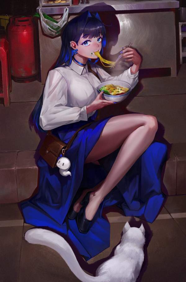 【ラーメンの日】美味しそうにラーメンすすってる女子達の二次エロ画像【20枚目】