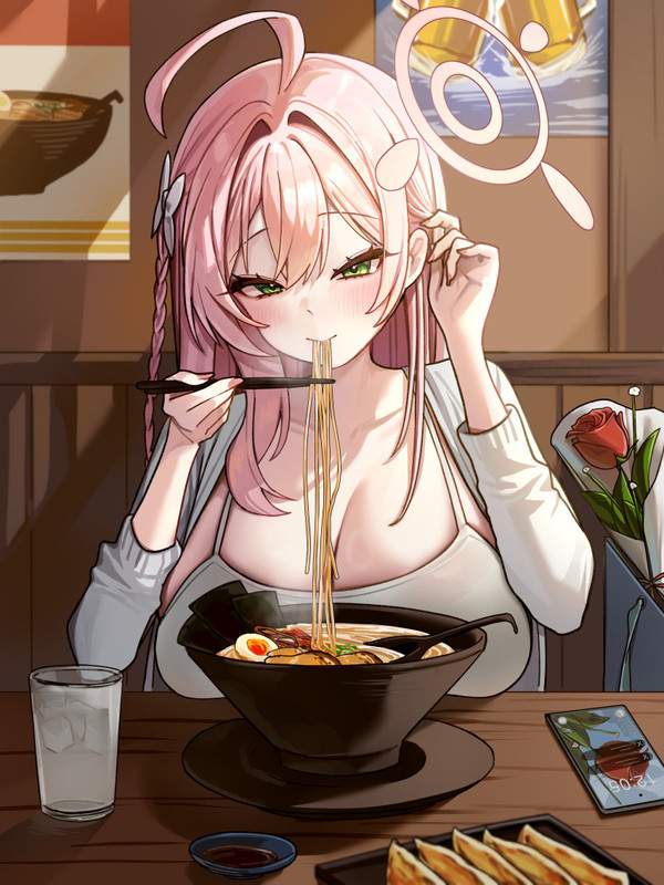 【ラーメンの日】美味しそうにラーメンすすってる女子達の二次エロ画像【27枚目】