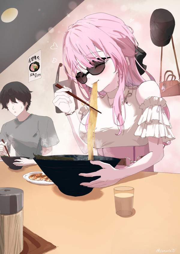 【ラーメンの日】美味しそうにラーメンすすってる女子達の二次エロ画像【30枚目】