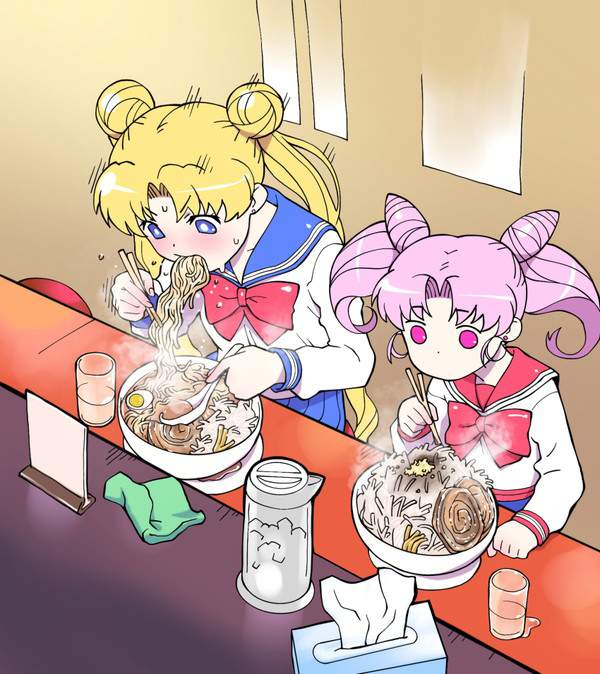【ラーメンの日】美味しそうにラーメンすすってる女子達の二次エロ画像【40枚目】