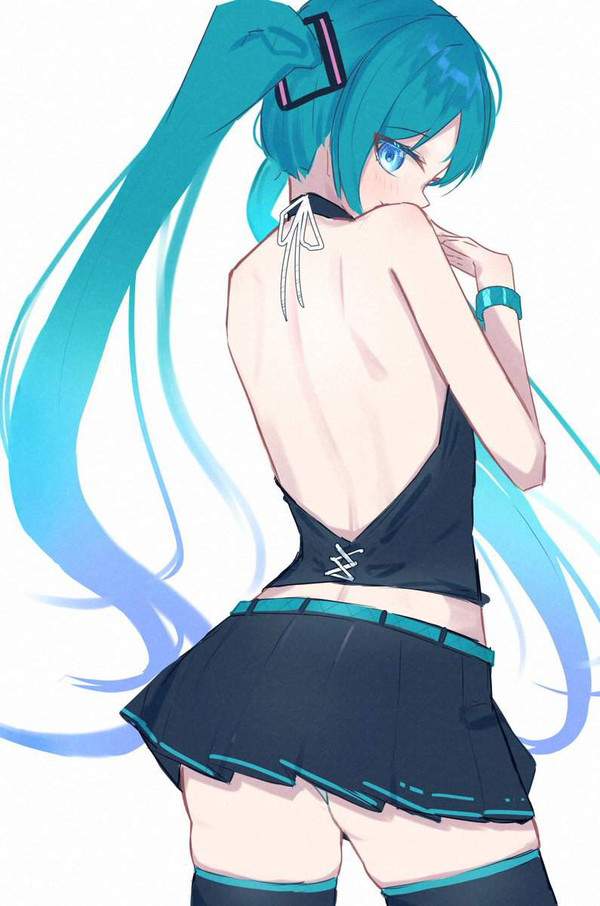 【夏場は遭遇率増加】ミニスカパンチラを後ろから眺める二次エロ画像【4枚目】