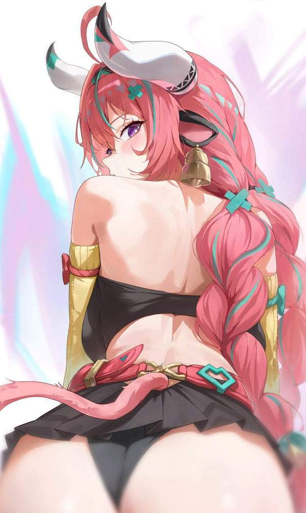 【夏場は遭遇率増加】ミニスカパンチラを後ろから眺める二次エロ画像【5枚目】