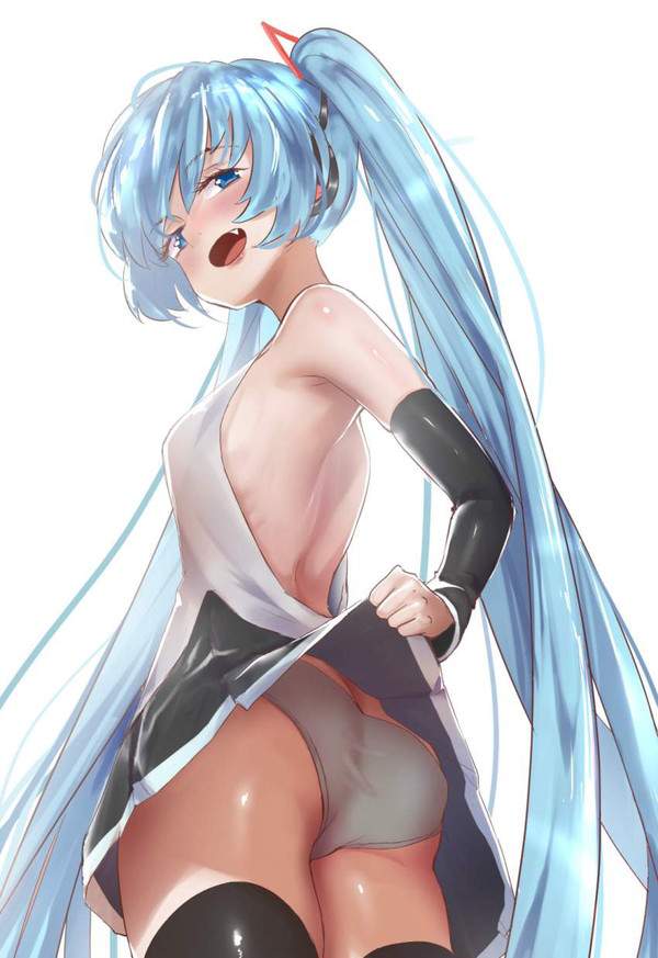 【夏場は遭遇率増加】ミニスカパンチラを後ろから眺める二次エロ画像【6枚目】