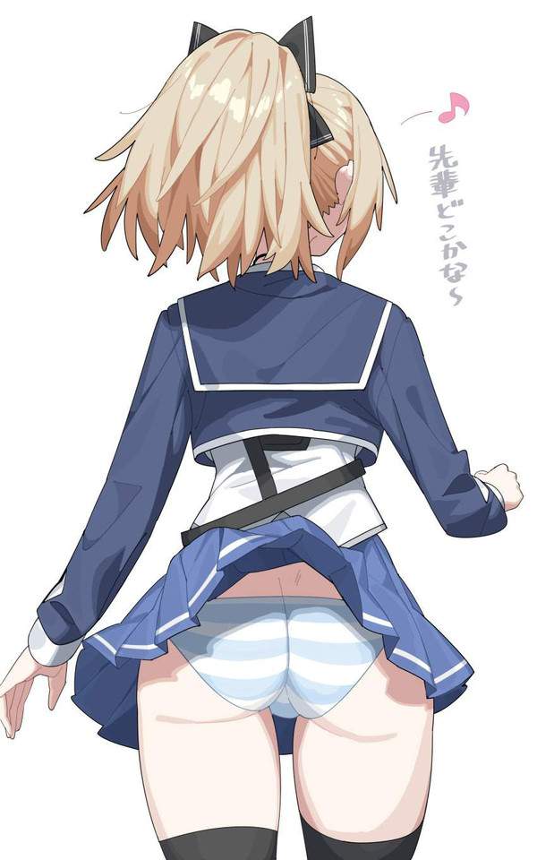 【夏場は遭遇率増加】ミニスカパンチラを後ろから眺める二次エロ画像【19枚目】
