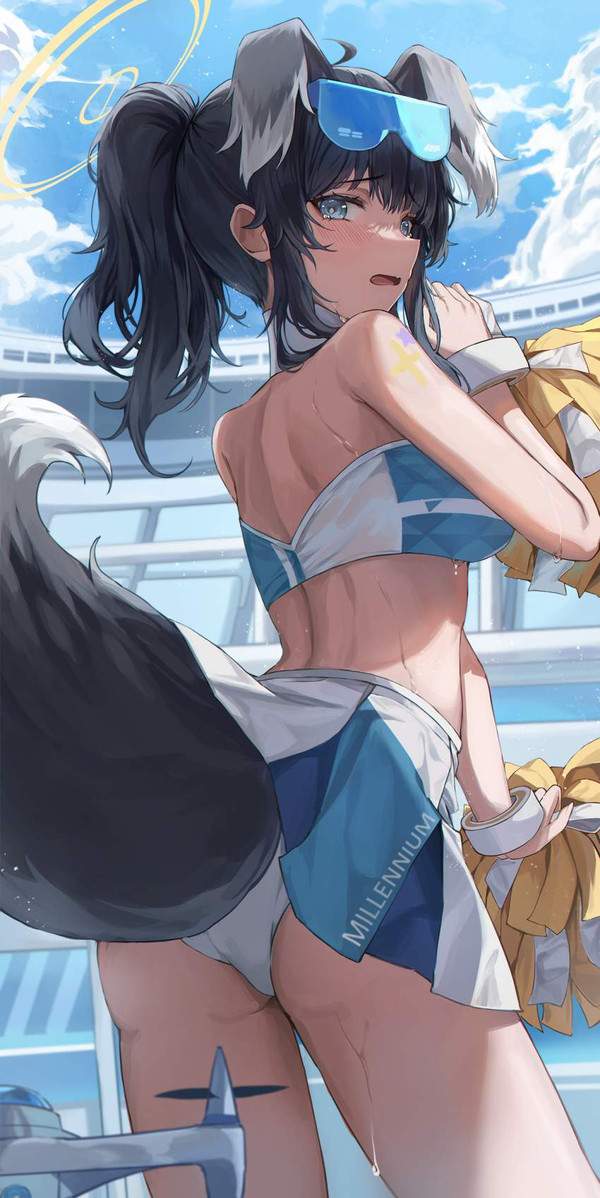 【夏場は遭遇率増加】ミニスカパンチラを後ろから眺める二次エロ画像【23枚目】