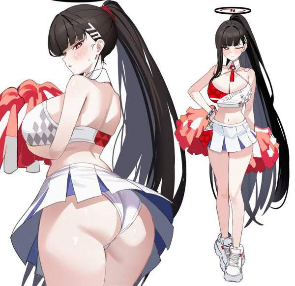 【夏場は遭遇率増加】ミニスカパンチラを後ろから眺める二次エロ画像【32枚目】