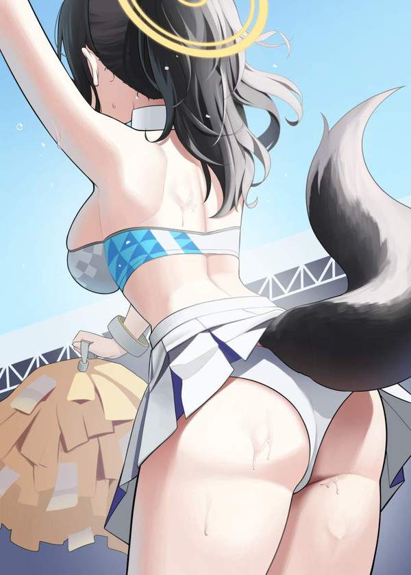 【夏場は遭遇率増加】ミニスカパンチラを後ろから眺める二次エロ画像【33枚目】