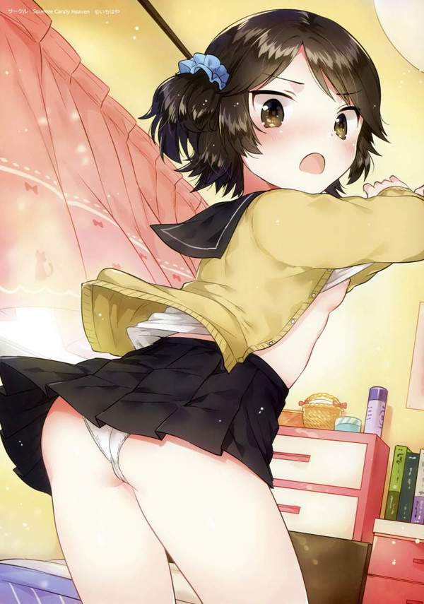 【夏場は遭遇率増加】ミニスカパンチラを後ろから眺める二次エロ画像【37枚目】