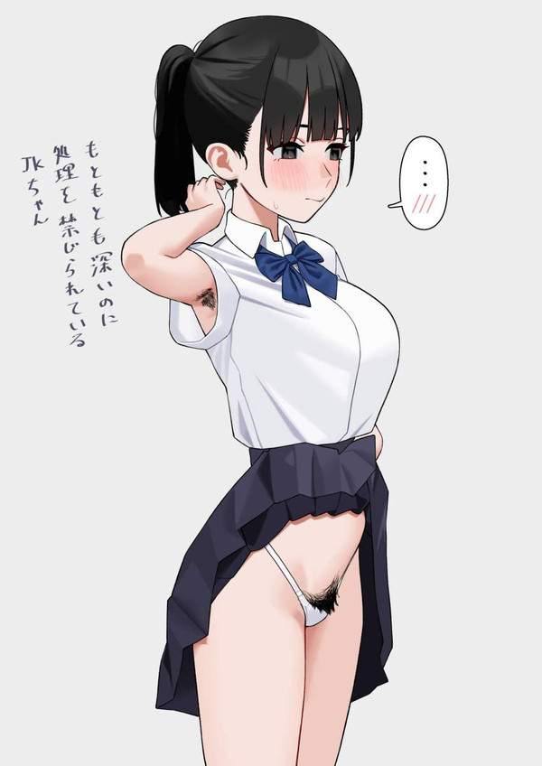 【日本三景の日】腋毛と陰毛が生えてる黒髪女子の二次エロ画像【22枚目】