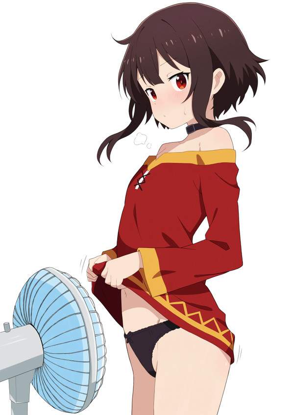 【大暑】股間に扇風機の風を当てて暑さに対処する女子達の二次エロ画像【12枚目】