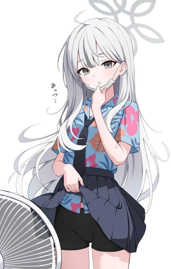 【大暑】股間に扇風機の風を当てて暑さに対処する女子達の二次エロ画像【18枚目】