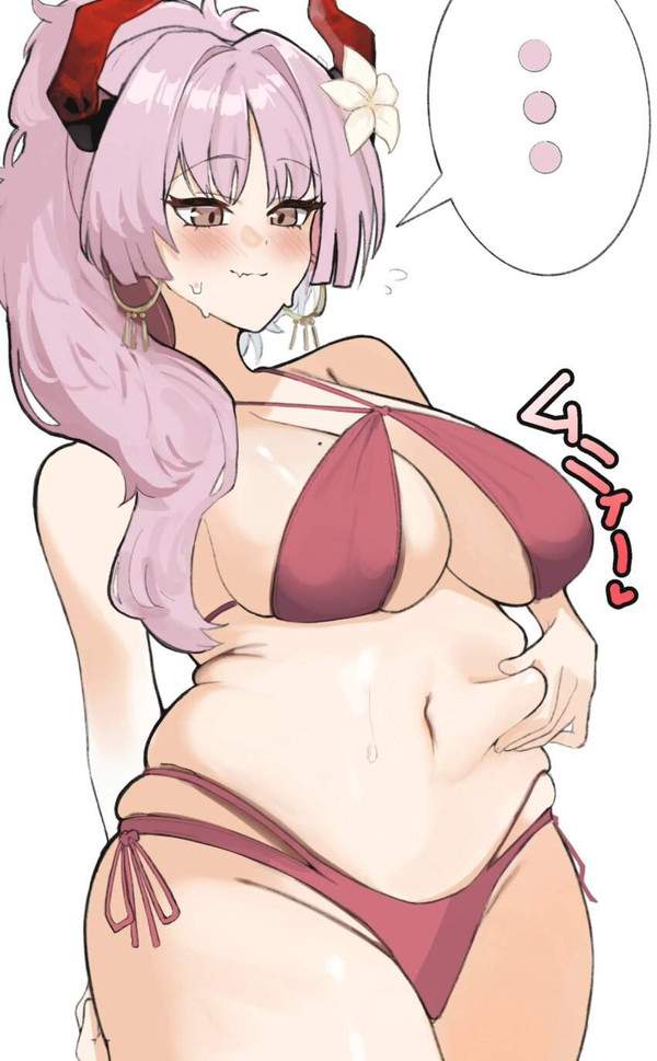 【謎肉の日】全体的に肉付きが良いデブ一歩手前な水着女子達の二次エロ画像【11枚目】