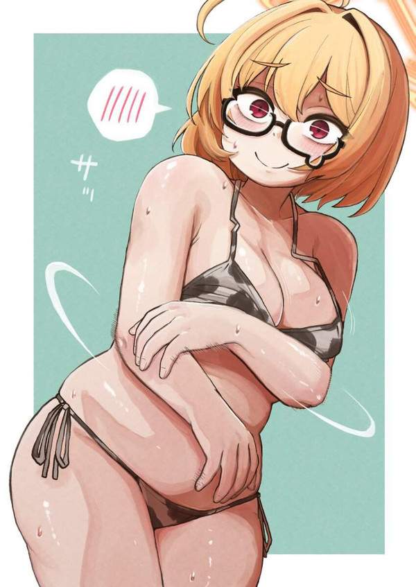 【謎肉の日】全体的に肉付きが良いデブ一歩手前な水着女子達の二次エロ画像【17枚目】