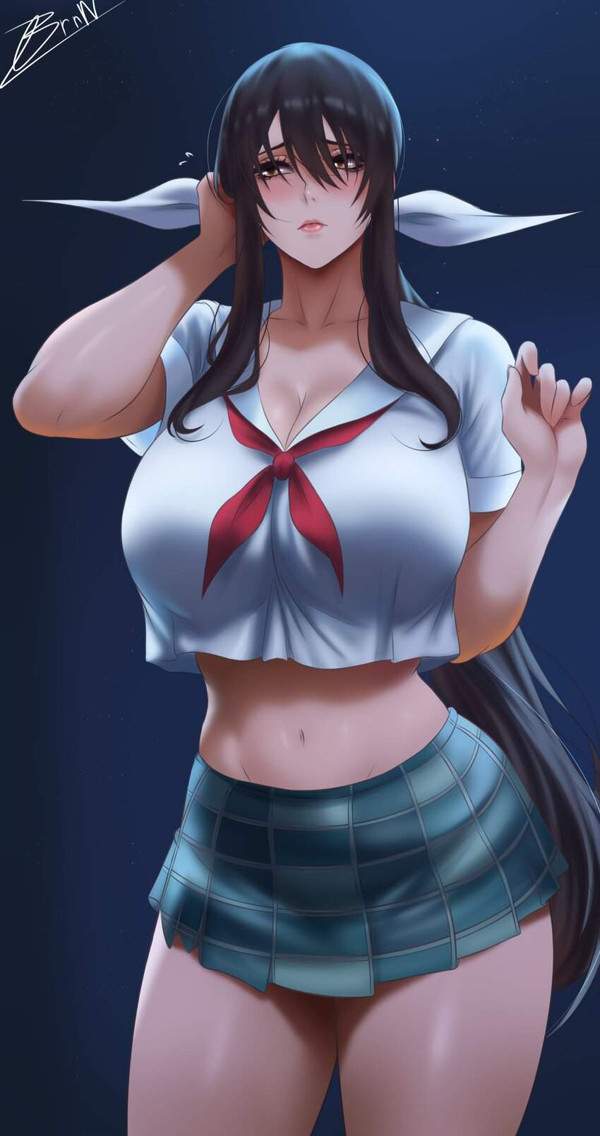 【お母さんが夢に乾杯する日】JKコスしてる熟女達の二次エロ画像【21枚目】