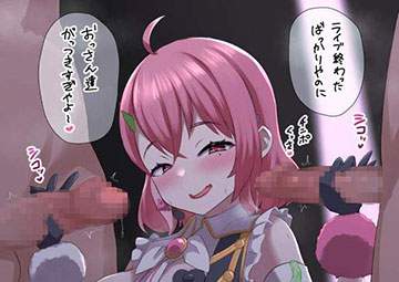 【２シコり系】両手にそれぞれチンポを持って手コキしてる女子達の二次エロ画像