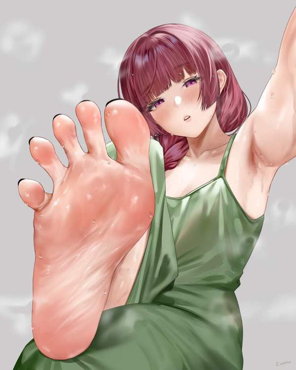 【発酵の日】汗だくで臭そうな足裏の二次エロ画像【5枚目】