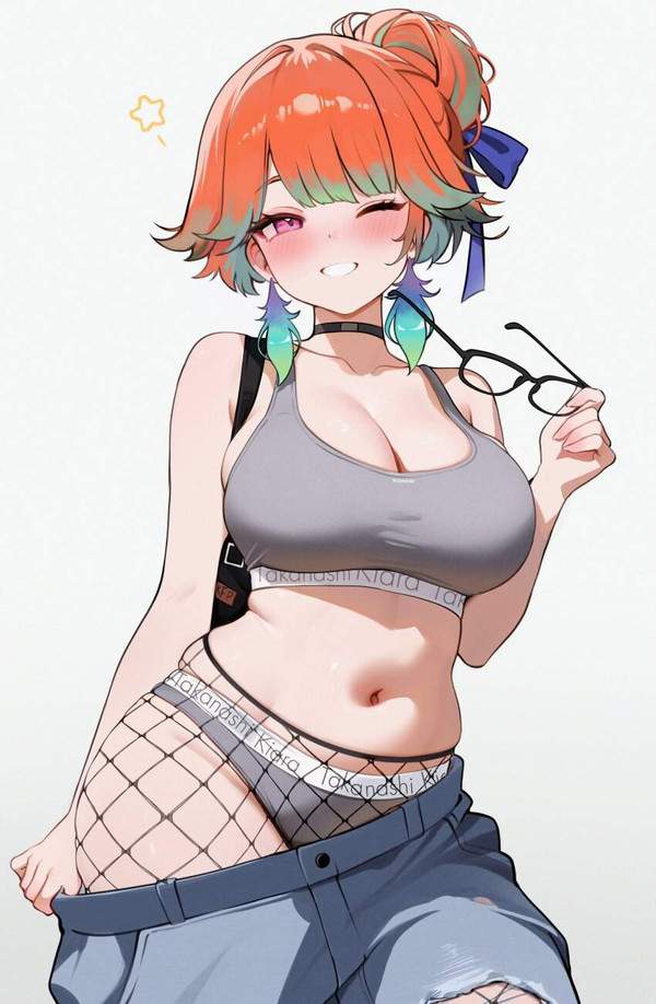 【ハムの日】網タイツ履いたぽっちゃり女子達の二次エロ画像【7枚目】