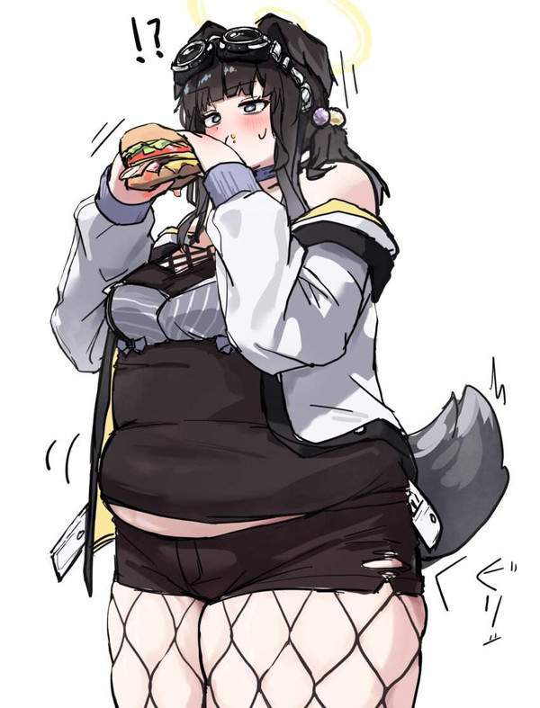 【ハムの日】網タイツ履いたぽっちゃり女子達の二次エロ画像【15枚目】