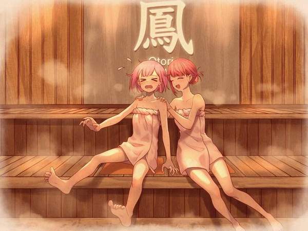 【あびばのんのんの日】サウナで汗だくになる女子達の二次エロ画像【29枚目】