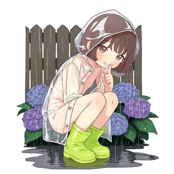 【レベル5大雨特別警報】裸で雨に打たれる女子達の二次エロ画像【12枚目】