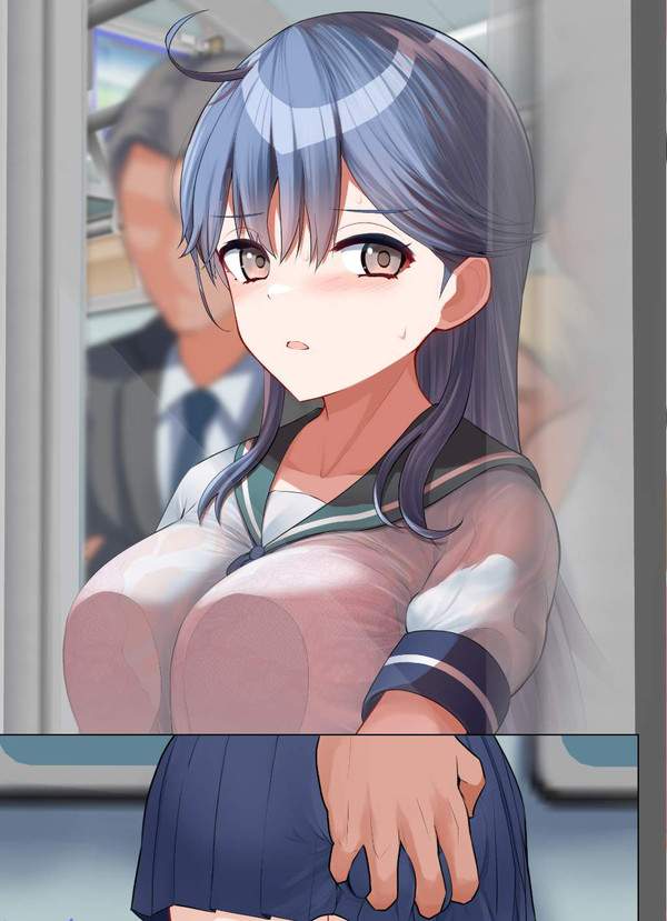 【中元】電車内で痴漢されてる女子達の二次エロ画像【20枚目】