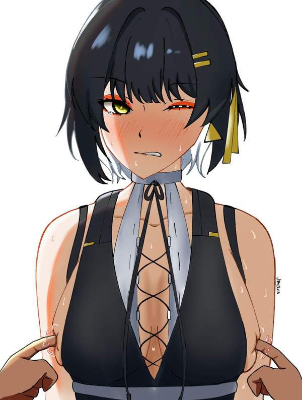 【16連射の日】おっぱい突っつかれてる女子達の二次エロ画像【15枚目】