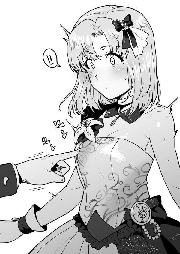 【16連射の日】おっぱい突っつかれてる女子達の二次エロ画像【35枚目】