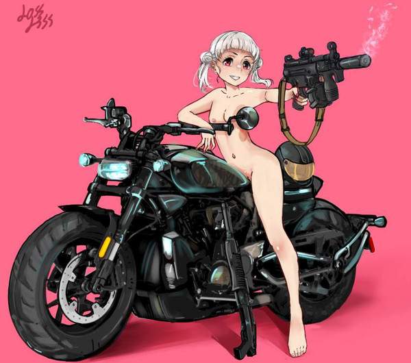 【バイクの日】裸でバイクに乗る女子達の二次エロ画像【27枚目】