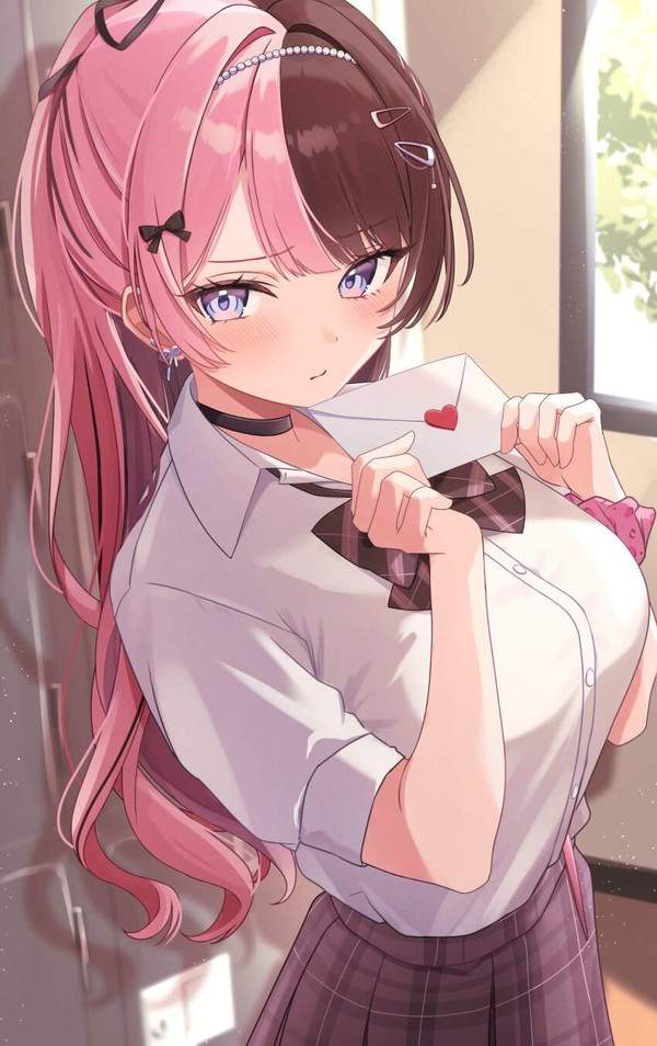 【I Love Youの日】ラブレター手にした女子達の二次画像【6枚目】