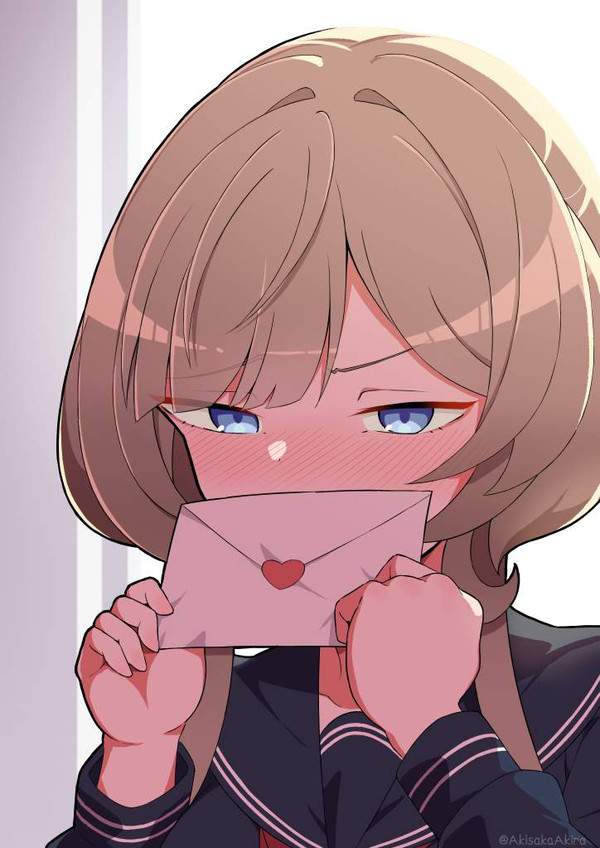 【I Love Youの日】ラブレター手にした女子達の二次画像【14枚目】