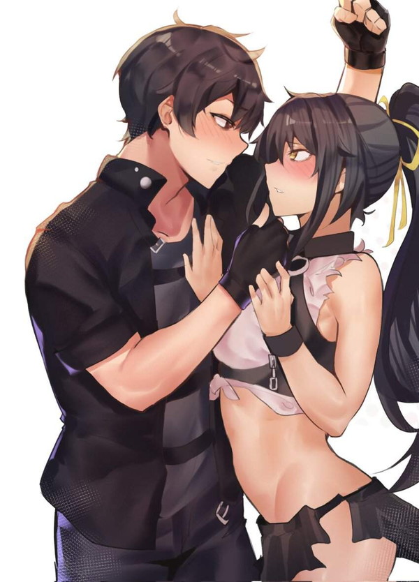 【くいの日】顎クイされてる女子達の二次エロ画像【16枚目】
