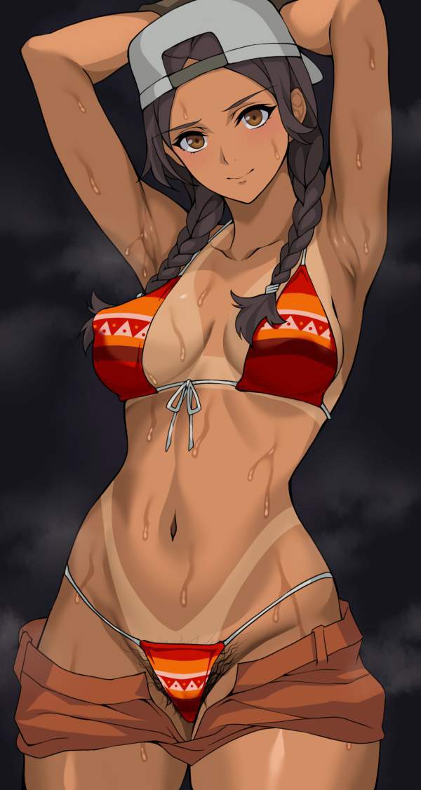 【松崎しげるの日】剛毛褐色女子の二次エロ画像【22枚目】