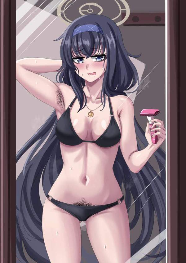 【よくばり脱毛の日】ワキ毛剃ってる女子達の二次エロ画像【6枚目】