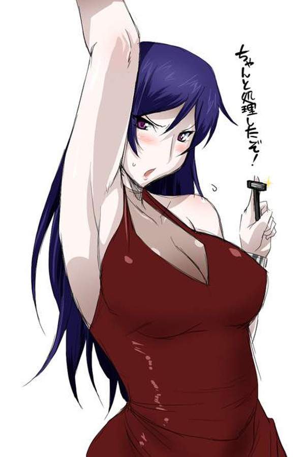 【よくばり脱毛の日】ワキ毛剃ってる女子達の二次エロ画像【22枚目】