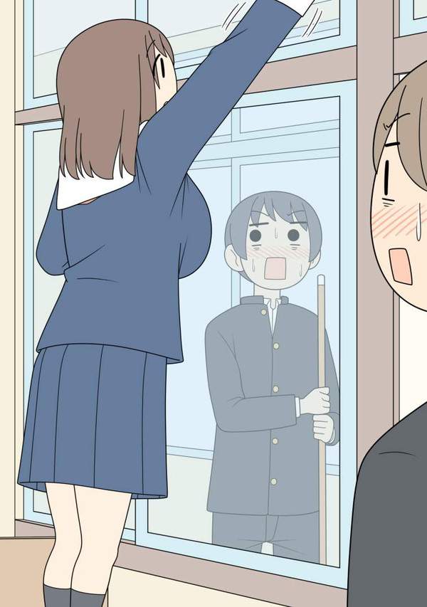 【清掃の日】教室や廊下の掃除をするJK達の二次エロ画像【24枚目】