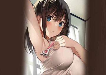 【よくばり脱毛の日】ワキ毛剃ってる女子達の二次エロ画像