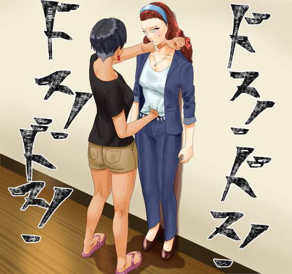 【おなかを大切にする日】腹パン喰らってる女子達の二次エロ画像【9枚目】