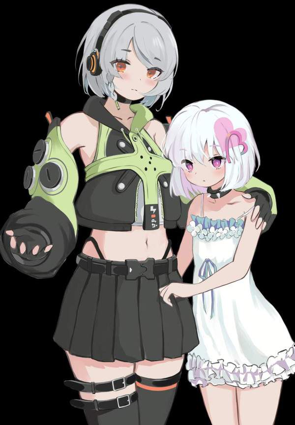 【ウィンクの日】無表情で立っている２人の女子の二次エロ画像【7枚目】