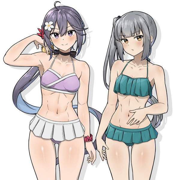 【ウィンクの日】無表情で立っている２人の女子の二次エロ画像【22枚目】