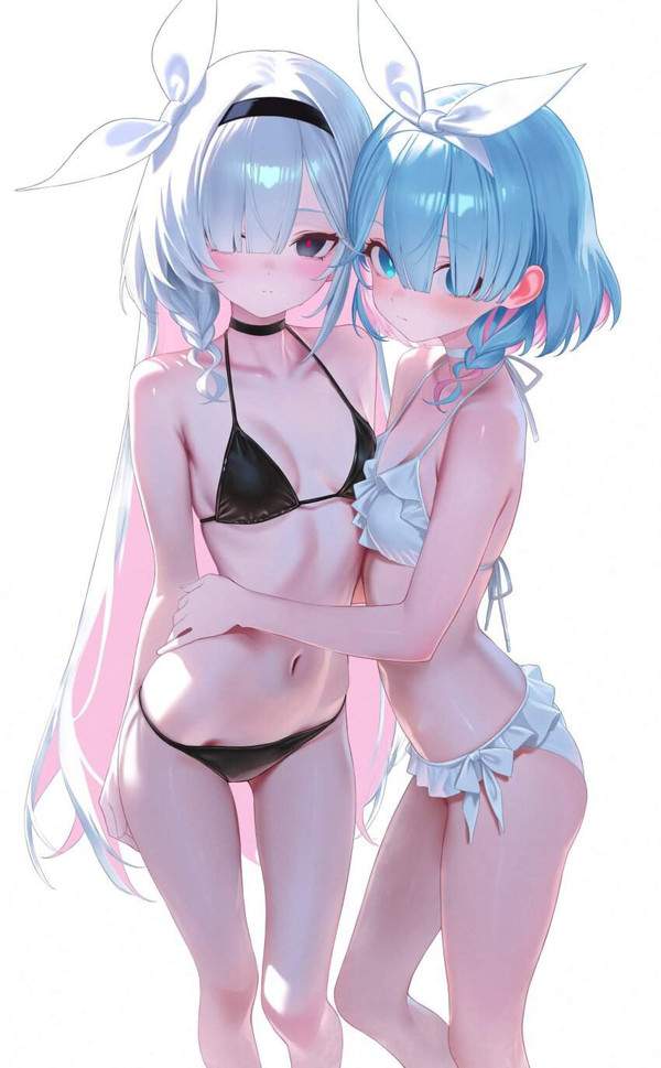 【ウィンクの日】無表情で立っている２人の女子の二次エロ画像【24枚目】
