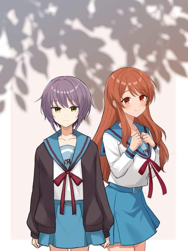 【ウィンクの日】無表情で立っている２人の女子の二次エロ画像【26枚目】