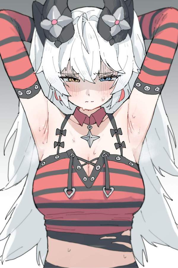 【一生ネットの宝物】両腕を頭の後ろに回して両ワキ見せてくれる女子達の二次エロ画像【36枚目】